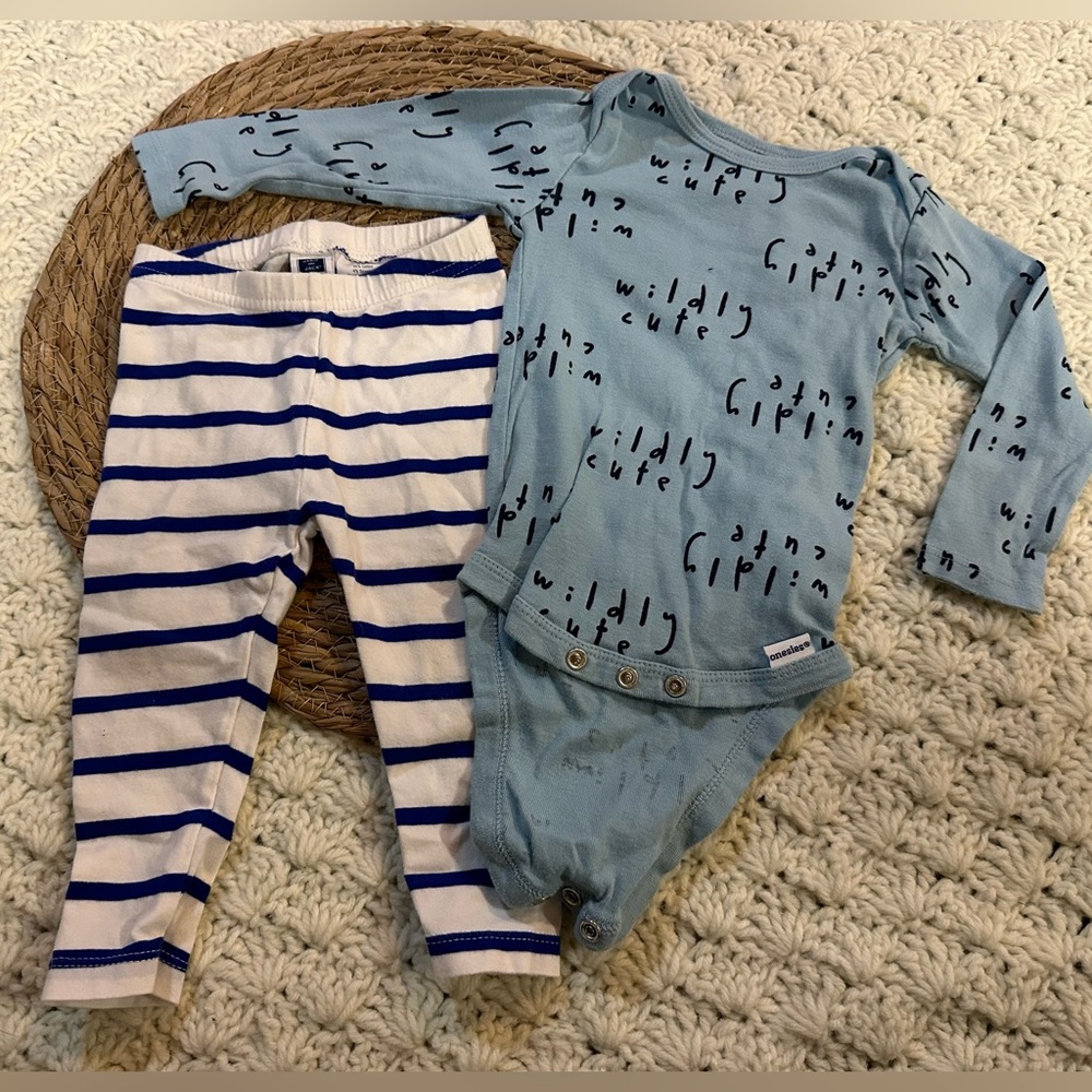Wildly Cute Blue and White Kids Matching Set